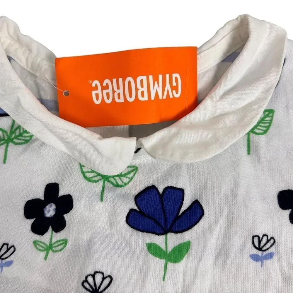 Gymboree Girls Floral Puff Sleeve Top size 6 NEW